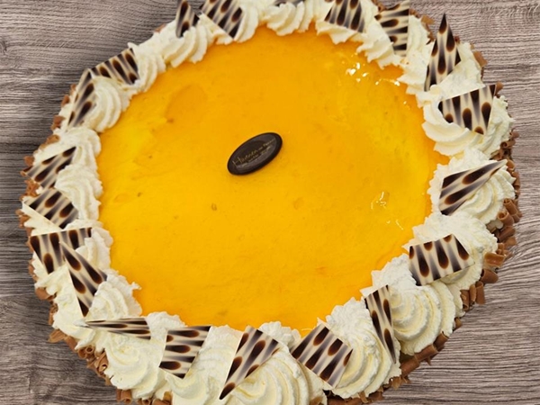 Yuzu Karamel vlaai zanddeeg bodem